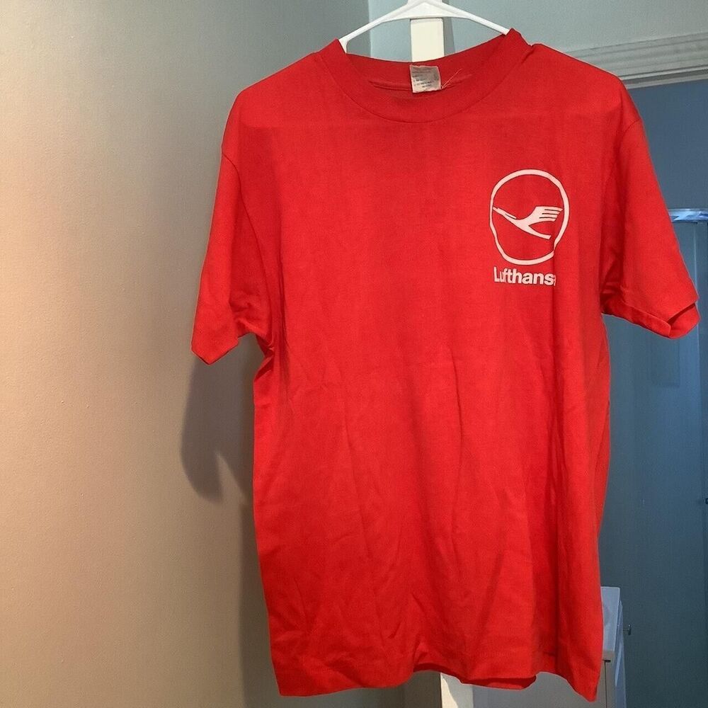 Vintage vtg Lufthansa red tee Promo rare t shirt